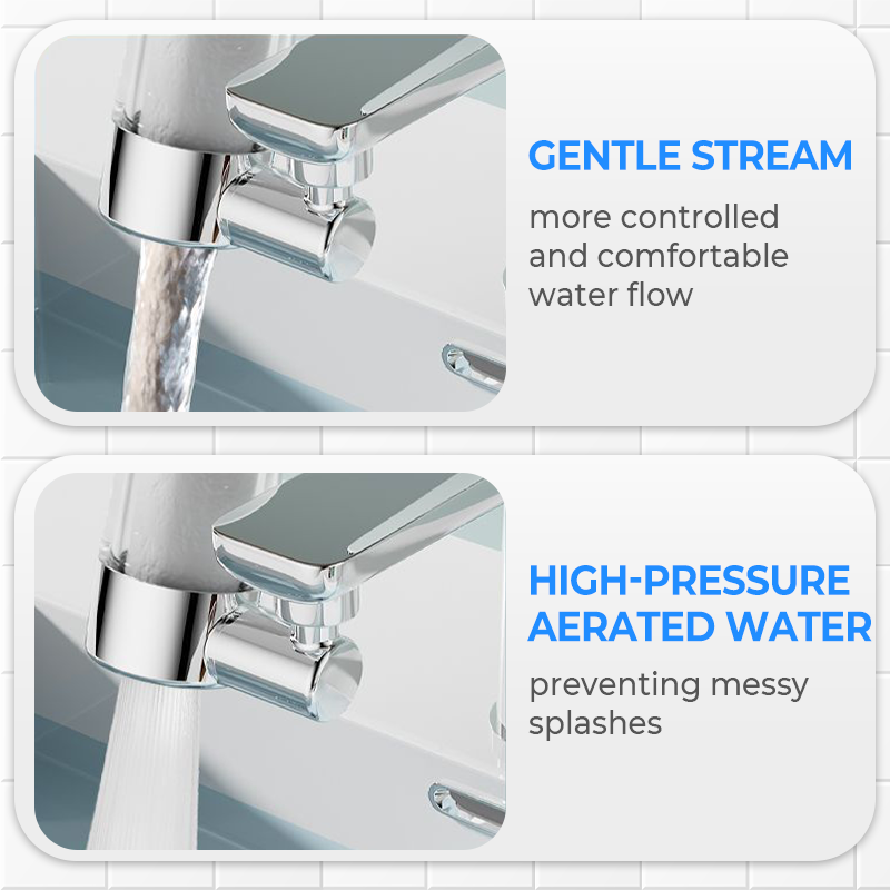 720° Rotating Faucet Filter Nozzle Set – Clean Water & Perfect Spray in One!