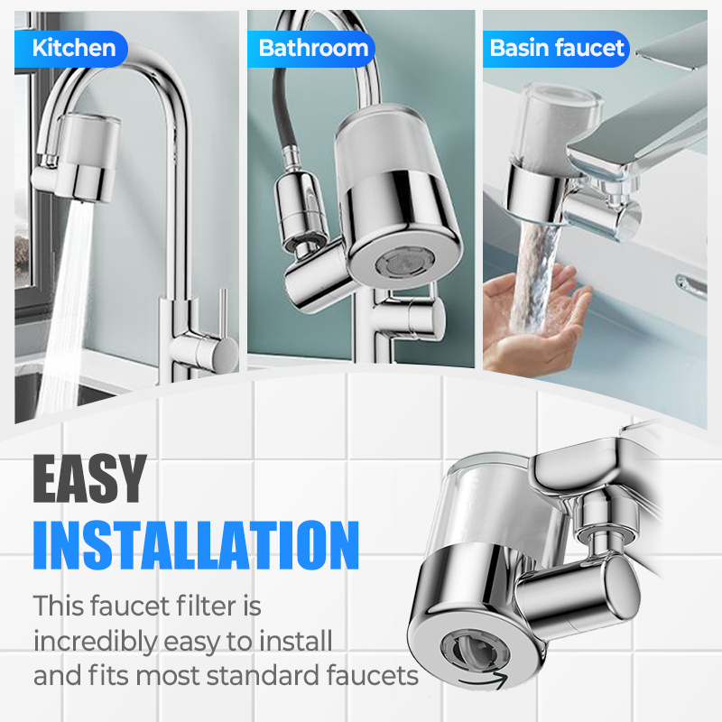 720° Rotating Faucet Filter Nozzle Set – Clean Water & Perfect Spray in One!