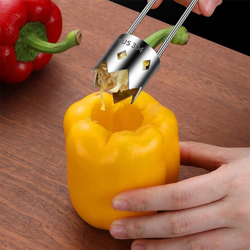 50K+ SOLD! Stainless Steel Fruit Corer Tool – Sharp, Durable & Easy Core Removal