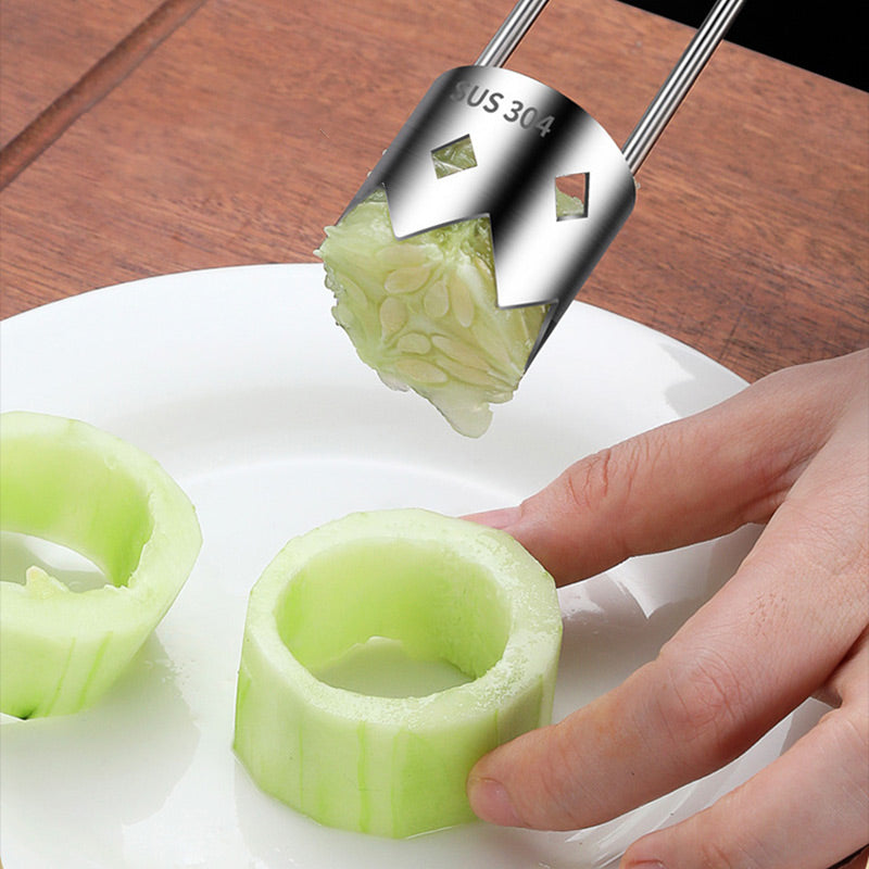 50K+ SOLD! Stainless Steel Fruit Corer Tool – Sharp, Durable & Easy Core Removal