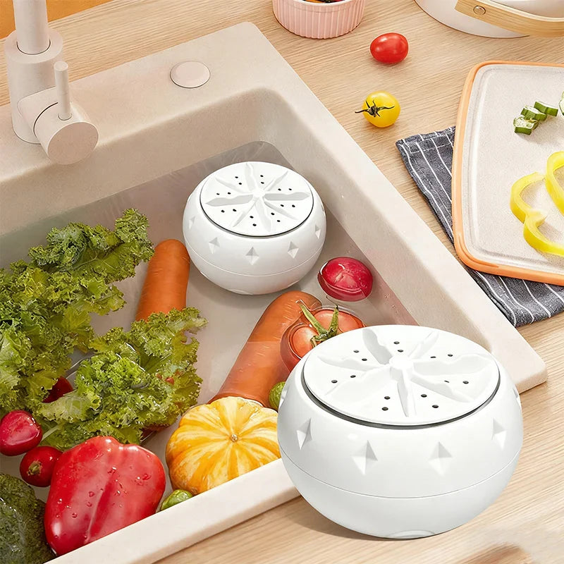 Effortless Vortex Fruit & Vegetable Washer – Removes Pesticides, BPA-Free & Easy-Clean Design
