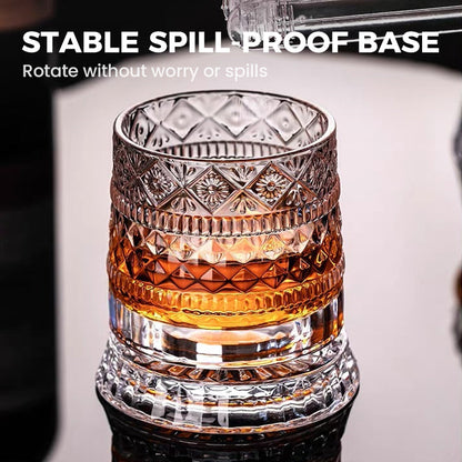 New Year Hot Sale 49% OFF360° Rotating Whiskey Glass Tumbler