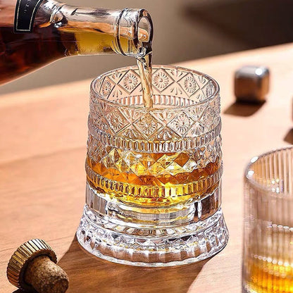New Year Hot Sale 49% OFF360° Rotating Whiskey Glass Tumbler