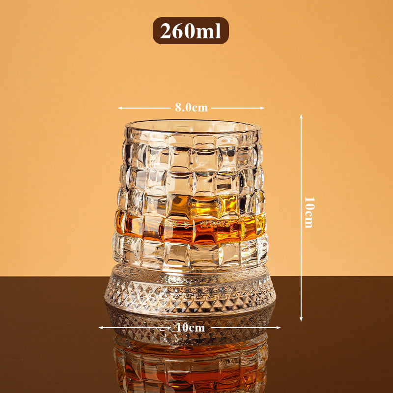 New Year Hot Sale 49% OFF360° Rotating Whiskey Glass Tumbler