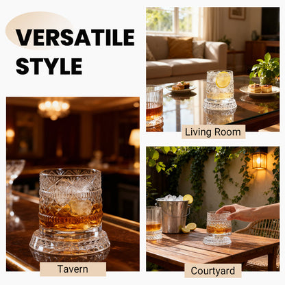 New Year Hot Sale 49% OFF360° Rotating Whiskey Glass Tumbler