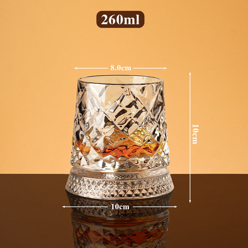 New Year Hot Sale 49% OFF360° Rotating Whiskey Glass Tumbler