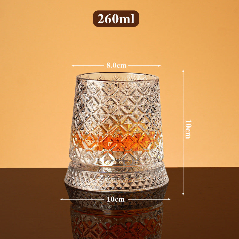 New Year Hot Sale 49% OFF360° Rotating Whiskey Glass Tumbler