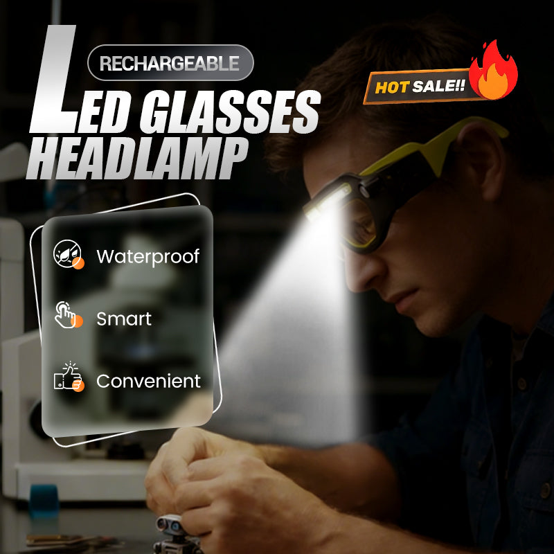 50 % OFF !!Rechargeable LED Glasses Headlamp