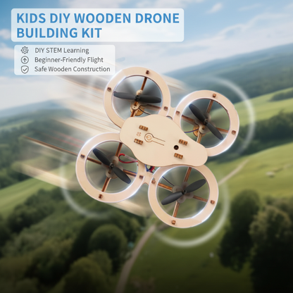 HOT SALE 50%OFF DIY Wooden Drone Building Kit