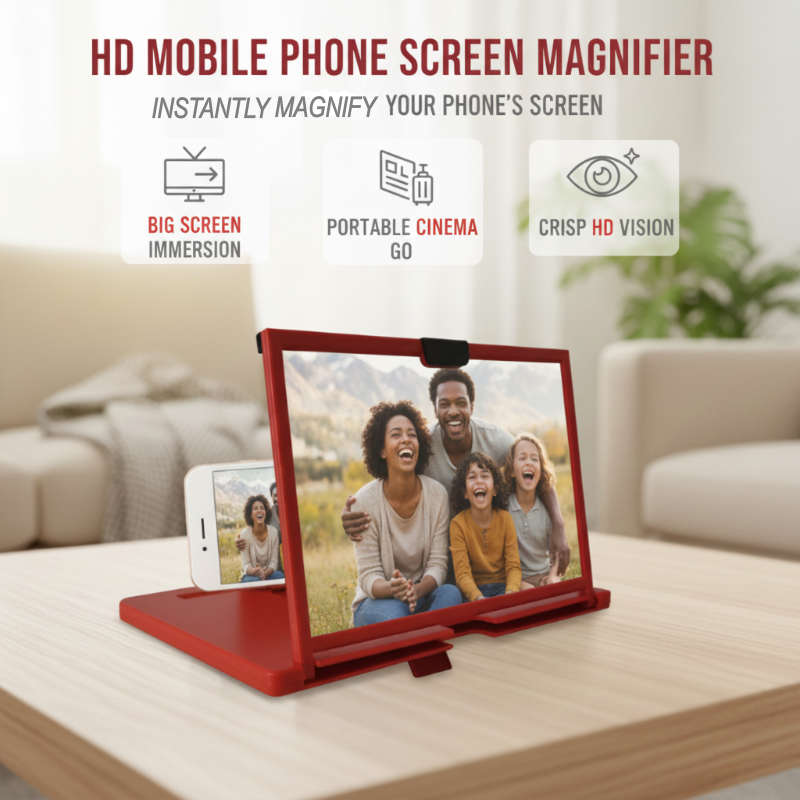 Ease Eye Strain, Make Screen “Bigger” | HD Phone Magnifier for Easier Viewing