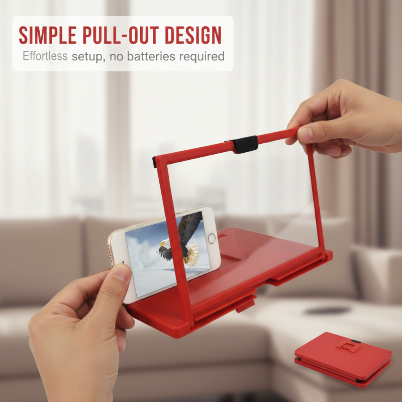 Ease Eye Strain, Make Screen “Bigger” | HD Phone Magnifier for Easier Viewing