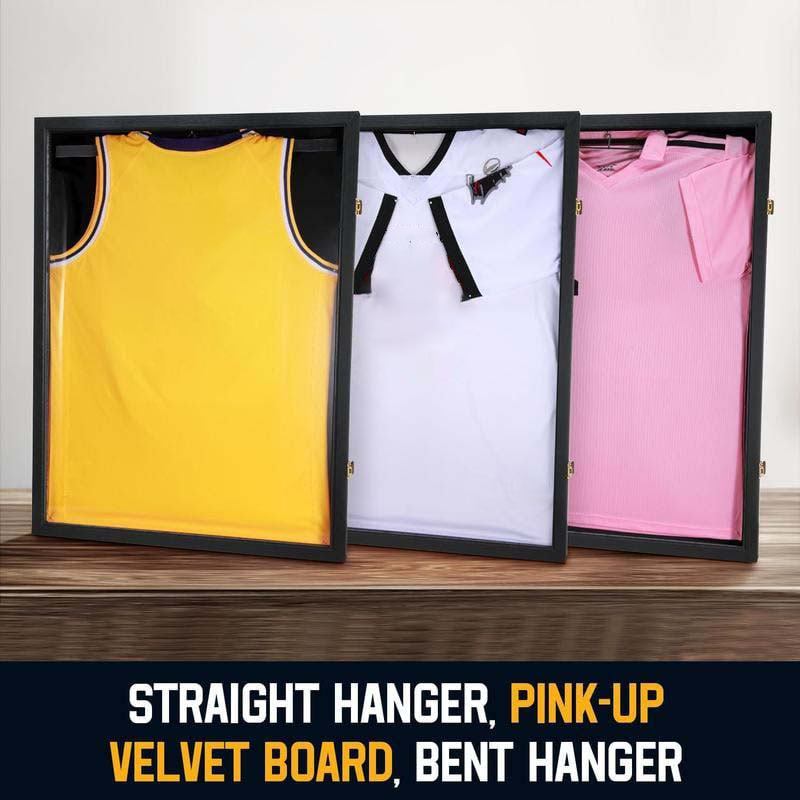 Wooden Memorial Jersey Display Frame (Magnetic Door) – Keep Your Sweat & Love In Perfect Condition!