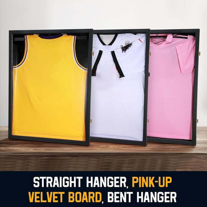 Wooden Memorial Jersey Display Frame (Magnetic Door) – Keep Your Sweat & Love In Perfect Condition!