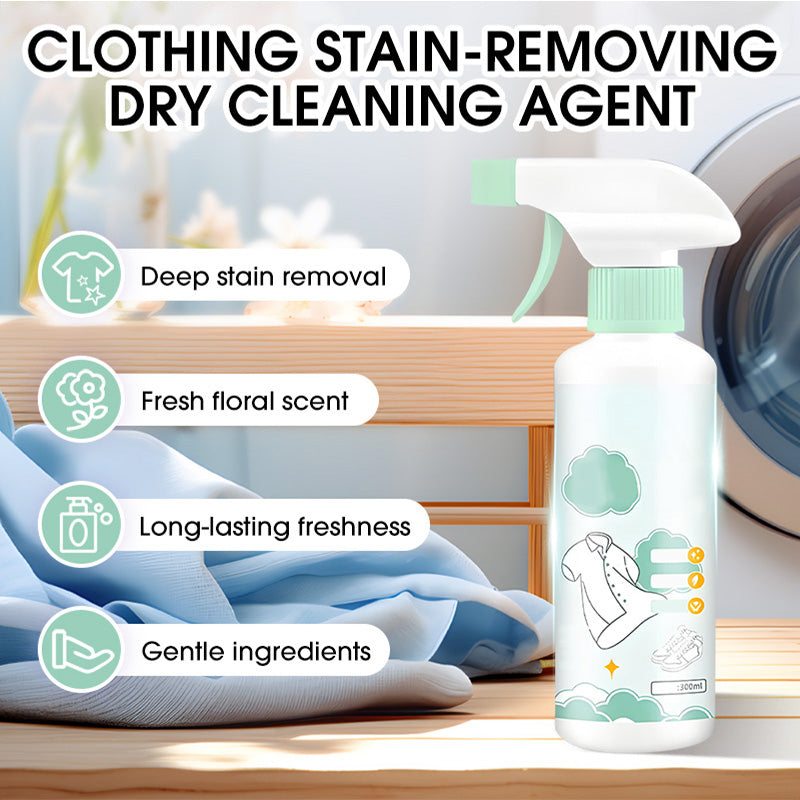 Professional Clothing Dry-Cleaning Agent - Instantly Refresh Suits, Remove Odors & Wrinkles, No Water or Machine Needed.