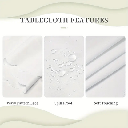 Limited-time 50% offElegant Waterproof Embossed Floral Tablecloth