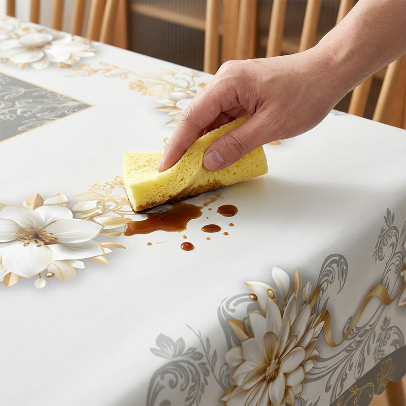 Limited-time 50% offElegant Waterproof Embossed Floral Tablecloth