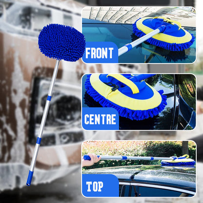 Extendable Aluminum Car Wash Mop – Gentle, Scratch-Free Cleaning