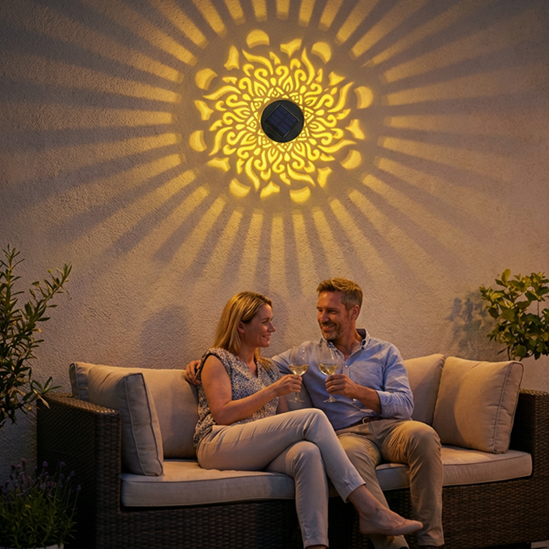 limited-time 50% OFFSolar Mandala Light – Stunning Pattern Projection, 2-in-1 Floor & Wall Design