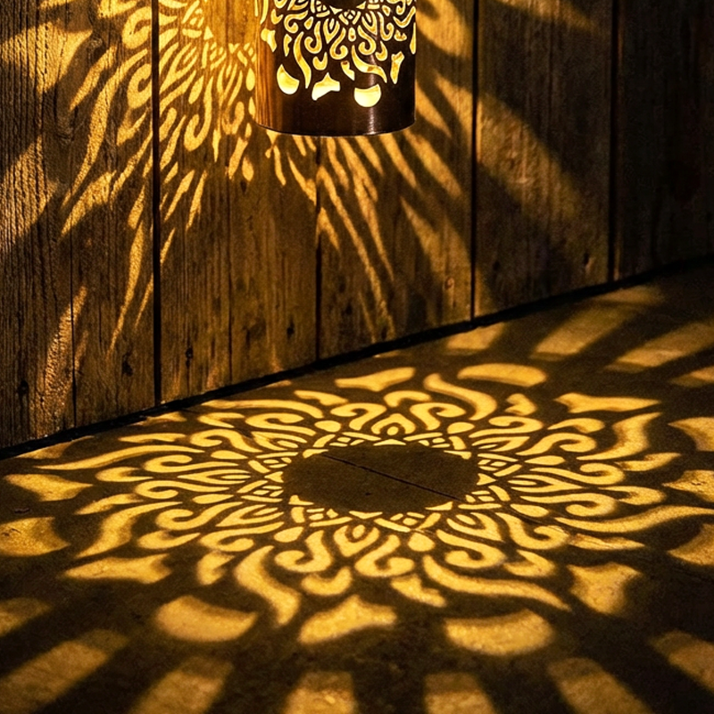 50% OFF NOW! Solar Mandala Light – Stunning Pattern Projection, 2-in-1 Floor & Wall Design & IP65 Waterproof Auto On/Off