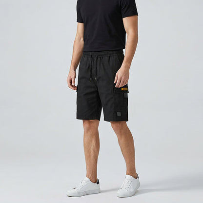 Men's Casual Cargo Shorts – Elastic Drawstring Waist & Utility Pockets