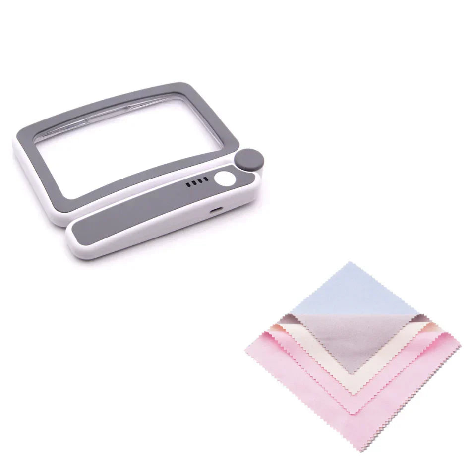 Hot Sale! Folding Handheld Magnifying Glass with LED Light for Easy Reading