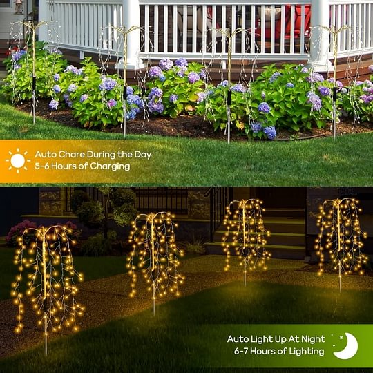 Solar Garden Lights Outdoor Decor – 120 LEDs, IP55 Waterproof, Easy Install