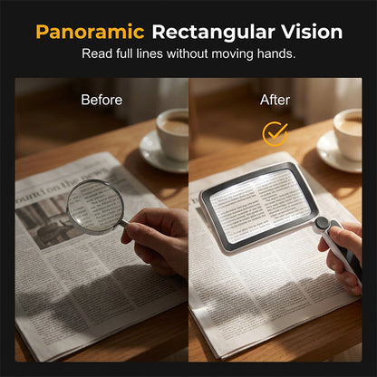 Hot Sale! Folding Handheld Magnifying Glass with LED Light for Easy Reading