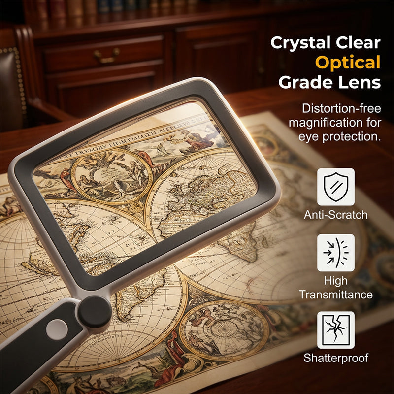 Hot Sale! Folding Handheld Magnifying Glass with LED Light for Easy Reading