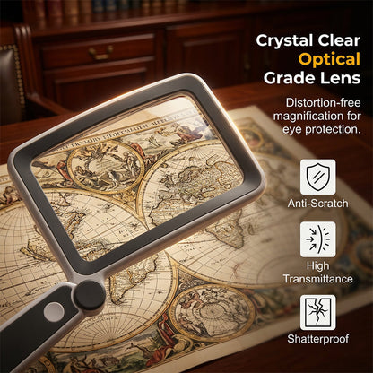 Hot Sale! Folding Handheld Magnifying Glass with LED Light for Easy Reading
