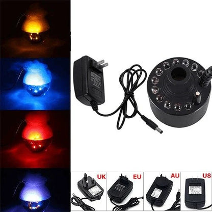 2026 Sale — Over 15,400 Sold! 12 LED light Ultrasonic Mist Maker Fogger
