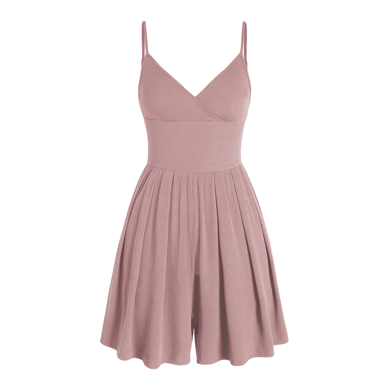 Women‘s Ribbed Knit Romper – Breathable & skin-friendly