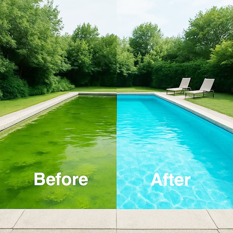 Summer Sale 50% off!Swimming Pool Purifying Liquid – Crystal Clear Water, Zero Hassle!