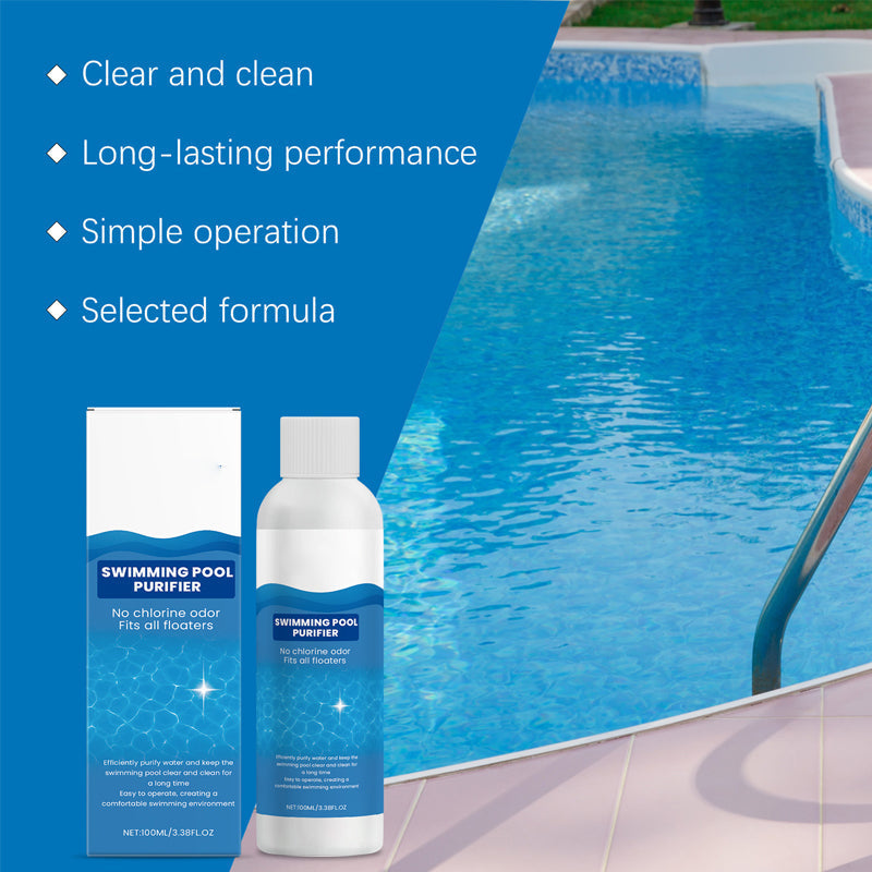 Summer Sale 50% off!Swimming Pool Purifying Liquid – Crystal Clear Water, Zero Hassle!