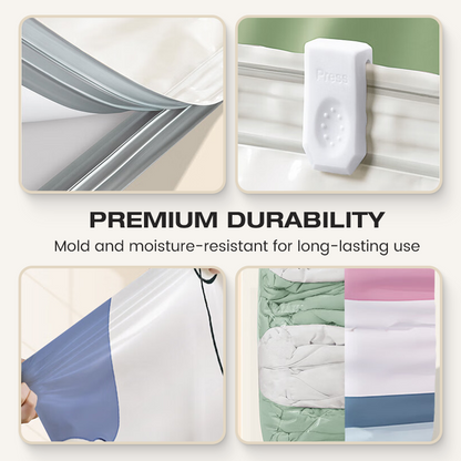 50% OFF No-Pump Large Vacuum Storage Bags – Save Space Keep Clothes Neatly Organized