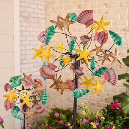 Solar-Powered Wind Spinner for Garden