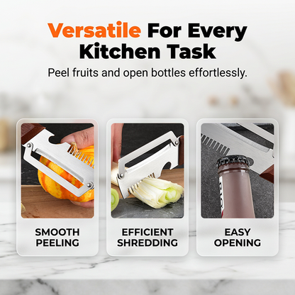 3-in-1 Scallion Shredder & Peeler Kitchen Tool