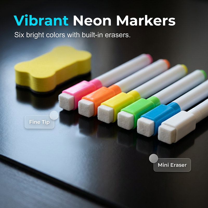 Magnetic Calendar Board with Erasable Markers