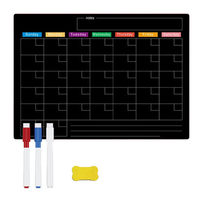 Magnetic Calendar Board with Erasable Markers