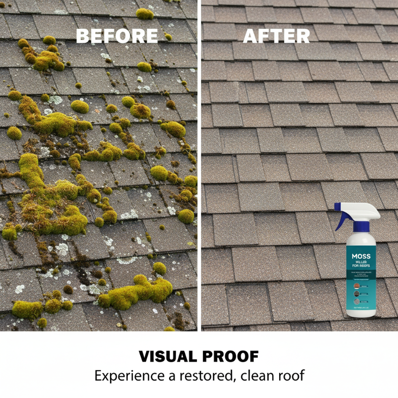 Multi-Surface Roof Moss & Algae Cleaner Spray – Spray, Rinse, and Watch It Shine! Tough on moss, gentle on plants – a cleaner roof in minutes.