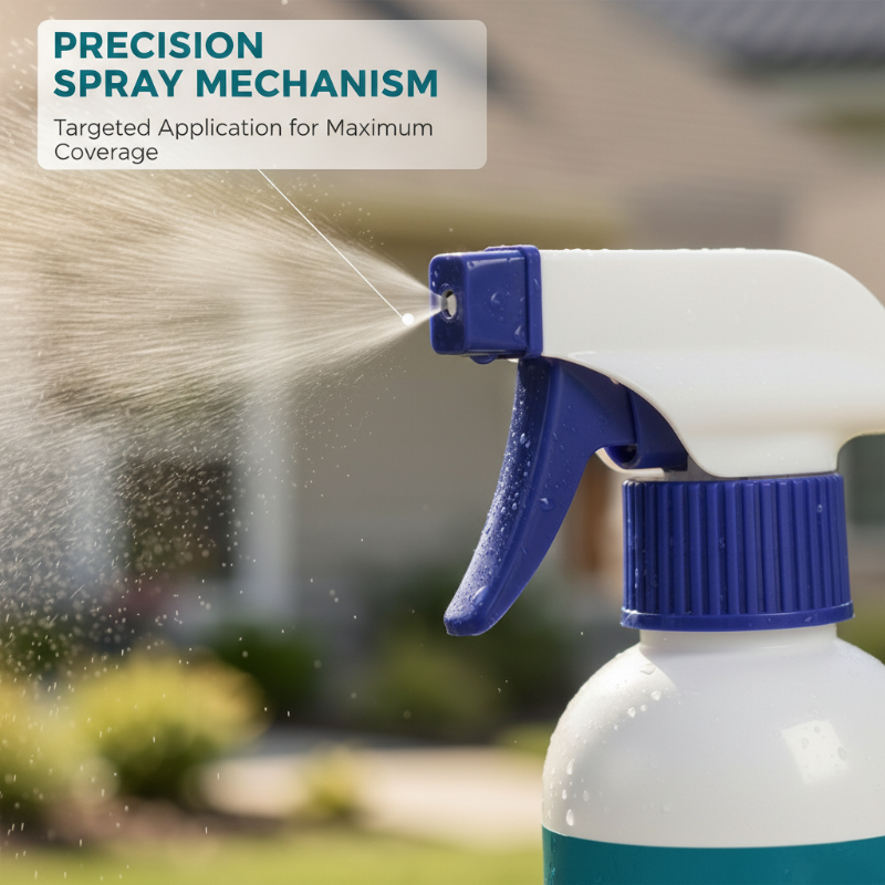 Multi-Surface Roof Moss & Algae Cleaner Spray – Spray, Rinse, and Watch It Shine! Tough on moss, gentle on plants – a cleaner roof in minutes.