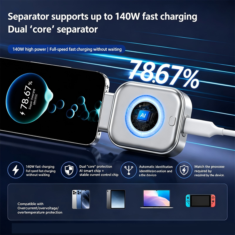 2026 HOT SALE50K+ SOLD!Auto Power-Off Fast Charging Adapter