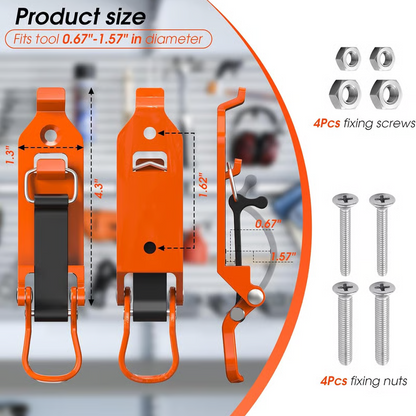 Heavy-Duty Tool Holder Clamps – Secure Axes, Shovels & Roof Rack Equipment