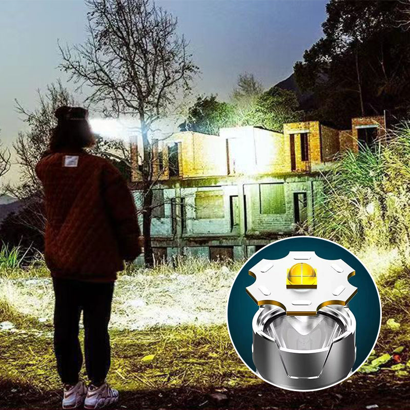 [Bright Gift: Hot Sale 80% OFF – Limited Time!] Portable Waterproof Smart LED Headlamp – Outdoor Fishing Essential, Motion Sensor, USB Charging. Hands-Free & Reliable!