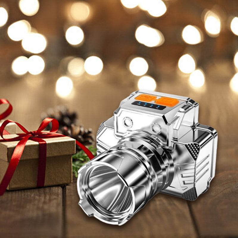 [Bright Gift: Hot Sale 80% OFF – Limited Time!] Portable Waterproof Smart LED Headlamp – Outdoor Fishing Essential, Motion Sensor, USB Charging. Hands-Free & Reliable!