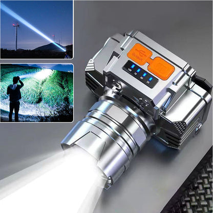 [Bright Gift: Hot Sale 80% OFF – Limited Time!] Portable Waterproof Smart LED Headlamp – Outdoor Fishing Essential, Motion Sensor, USB Charging. Hands-Free & Reliable!