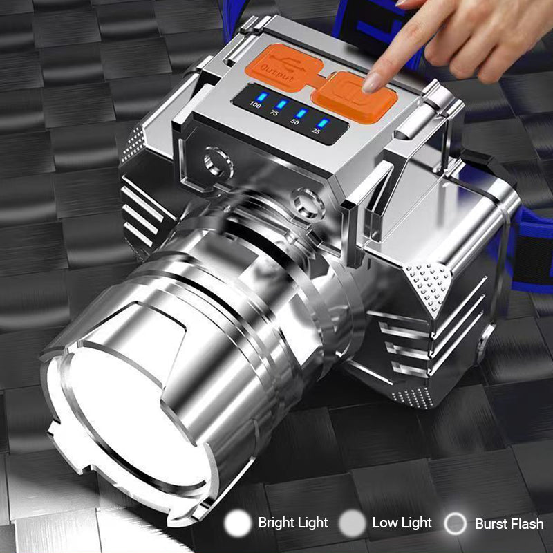 [Bright Gift: Hot Sale 80% OFF – Limited Time!] Portable Waterproof Smart LED Headlamp – Outdoor Fishing Essential, Motion Sensor, USB Charging. Hands-Free & Reliable!
