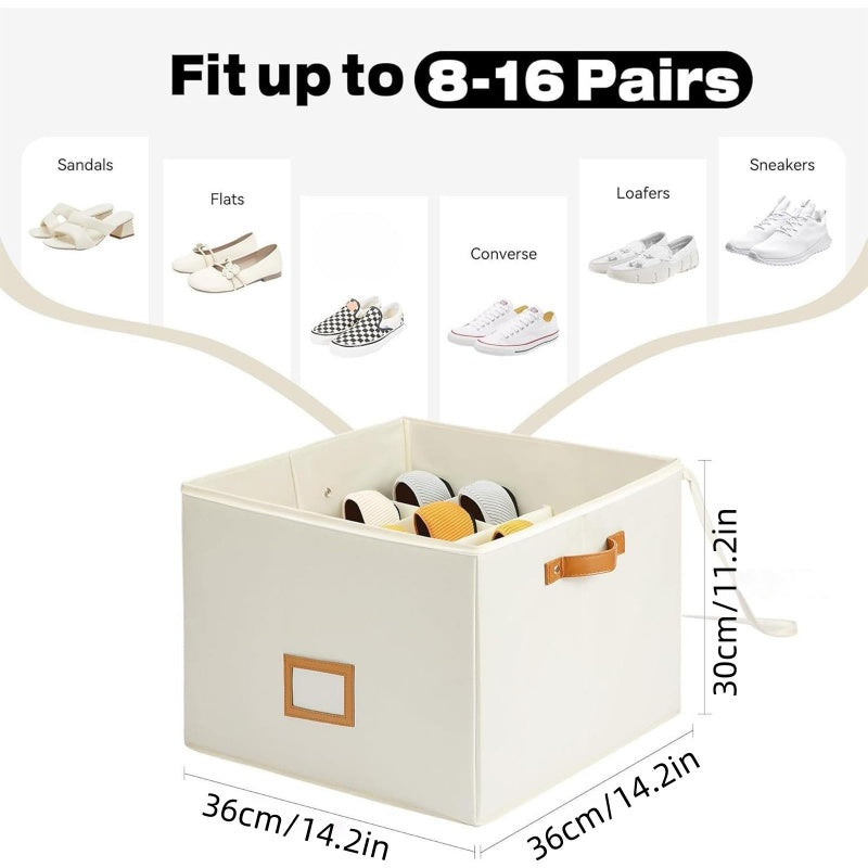 50% OFF NOW! Space Saving Foldable Shoe Organizer – Large Capacity & Clear Top – Dustproof Storage Box for Sneakers