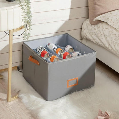 50% OFF NOW! Space Saving Foldable Shoe Organizer – Large Capacity & Clear Top – Dustproof Storage Box for Sneakers