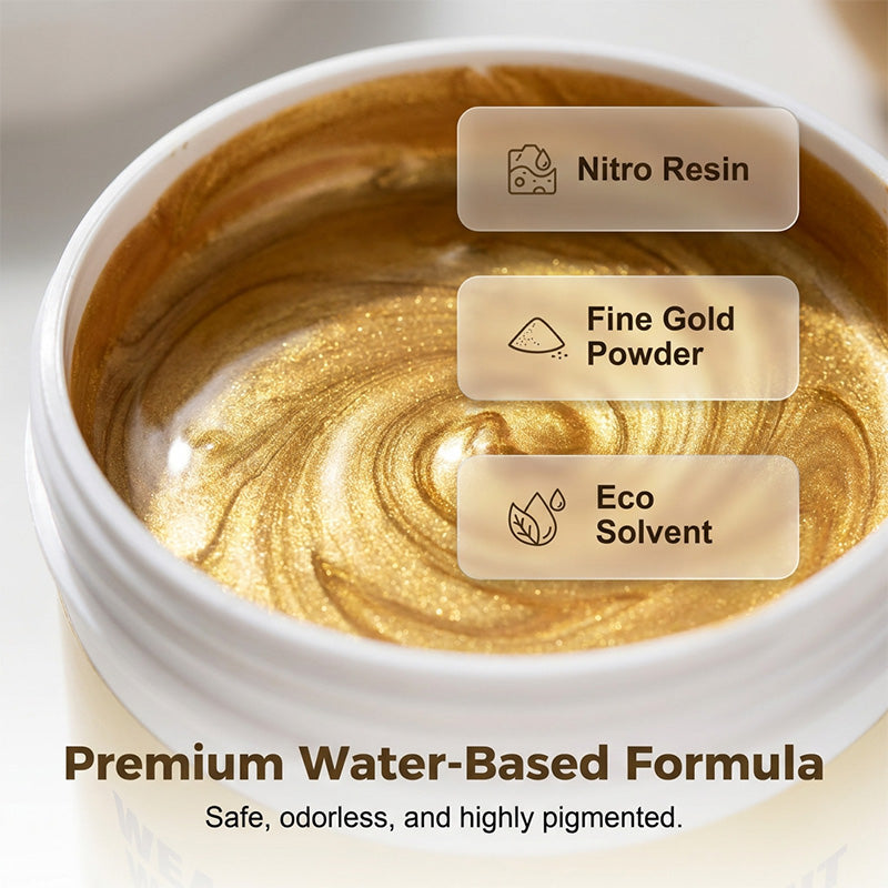 50% OFF NOW! Weather-Resistant Gold Paint – Rich Foil Effect, Fast-Drying – For Wood, Metal & Stone