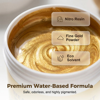 50% OFF NOW! Weather-Resistant Gold Paint – Rich Foil Effect, Fast-Drying – For Wood, Metal & Stone